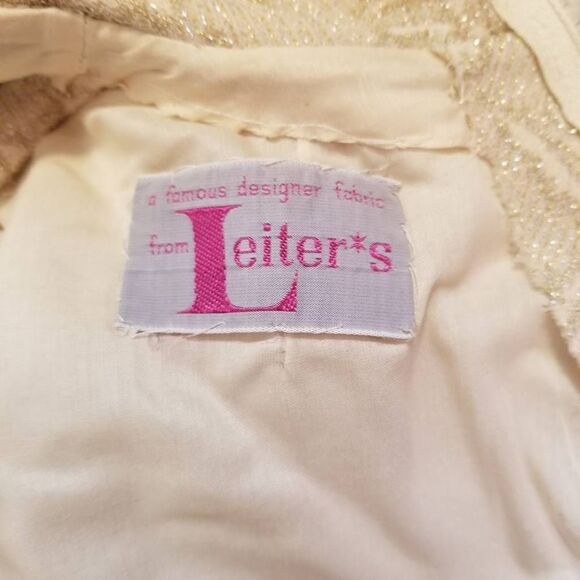 Vintage Leiter's Fabric Gold Maxi Dress Small - Picture 2 of 10